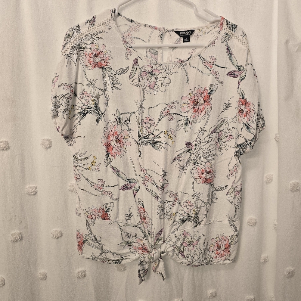 Buffalo By David Bitton Floral Print Women's Top Size Medium